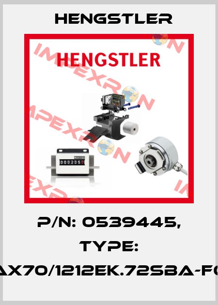 p/n: 0539445, Type: AX70/1212EK.72SBA-F0 Hengstler