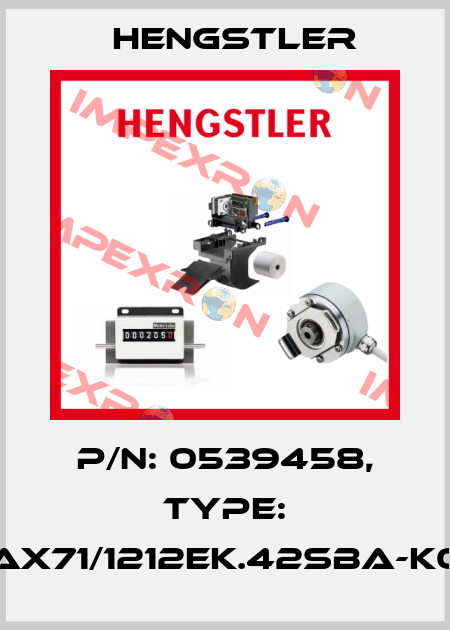 p/n: 0539458, Type: AX71/1212EK.42SBA-K0 Hengstler