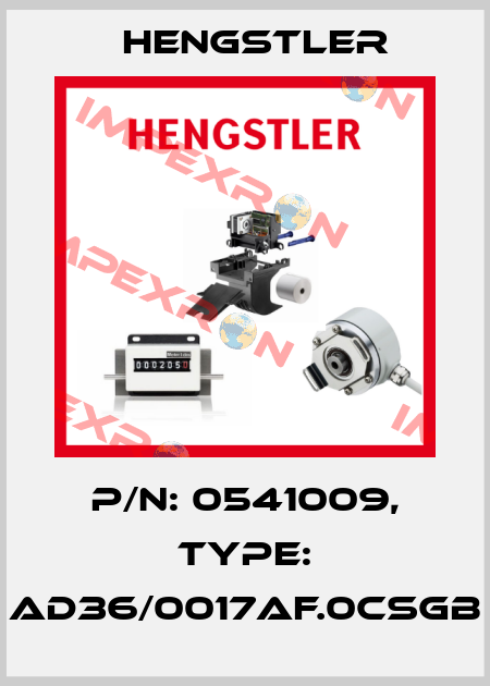 p/n: 0541009, Type: AD36/0017AF.0CSGB Hengstler