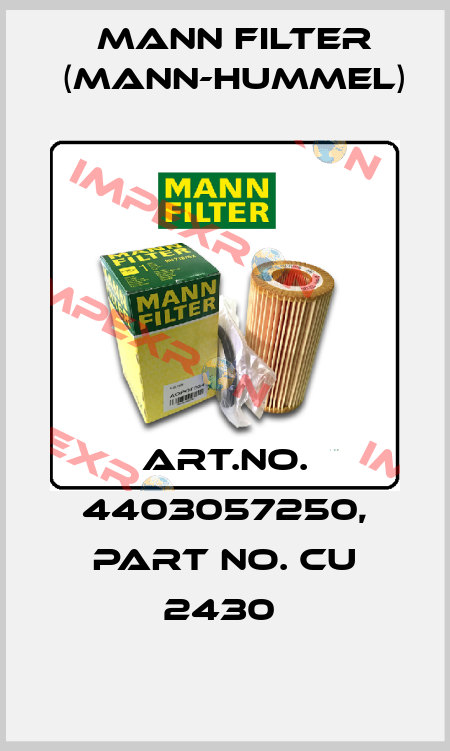 Art.No. 4403057250, Part No. CU 2430  Mann Filter (Mann-Hummel)