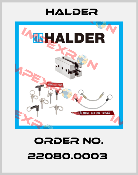 Order No. 22080.0003  Halder