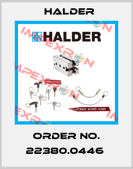 Order No. 22380.0446  Halder