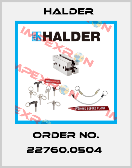 Order No. 22760.0504  Halder