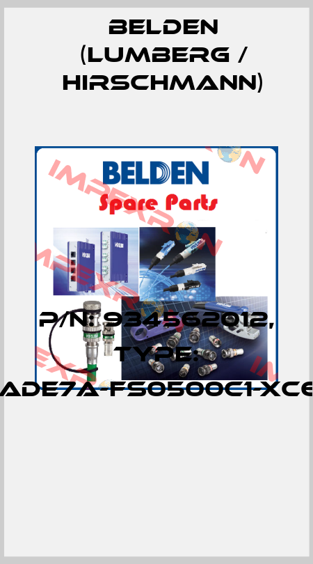 P/N: 934562012, Type: GAN-DADE7A-FS0500C1-XC607-AC  Belden (Lumberg / Hirschmann)