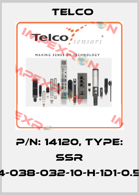 p/n: 14120, Type: SSR 01-4-038-032-10-H-1D1-0.5-J8 Telco
