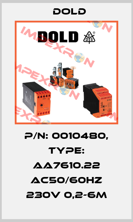 p/n: 0010480, Type: AA7610.22 AC50/60HZ 230V 0,2-6M Dold