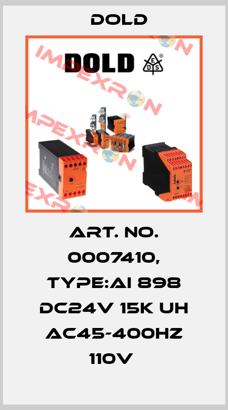 Art. No. 0007410, Type:AI 898 DC24V 15K UH AC45-400HZ 110V  Dold