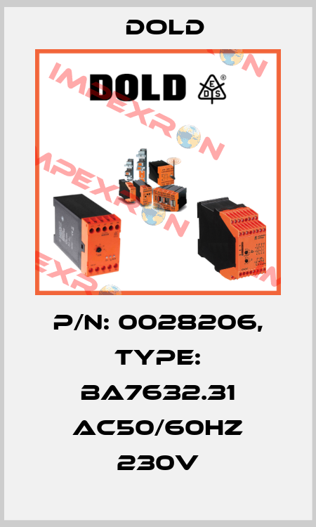 p/n: 0028206, Type: BA7632.31 AC50/60HZ 230V Dold