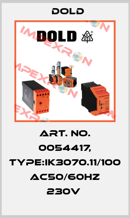 Art. No. 0054417, Type:IK3070.11/100 AC50/60HZ 230V  Dold