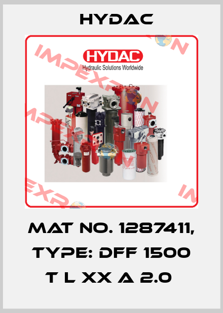Mat No. 1287411, Type: DFF 1500 T L XX A 2.0  Hydac