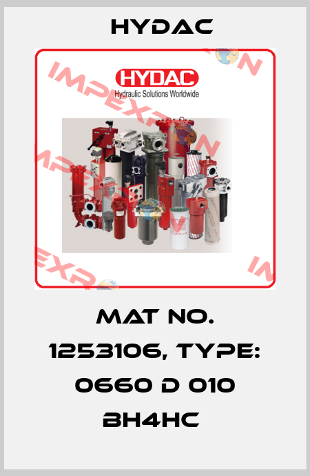 Mat No. 1253106, Type: 0660 D 010 BH4HC  Hydac