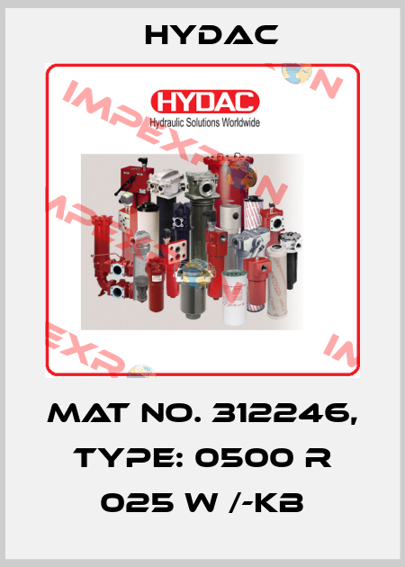 Mat No. 312246, Type: 0500 R 025 W /-KB Hydac