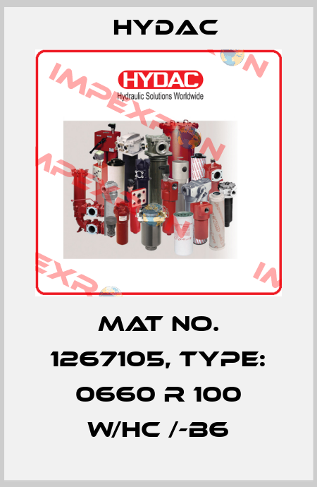 Mat No. 1267105, Type: 0660 R 100 W/HC /-B6 Hydac