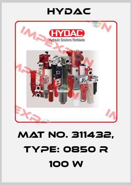 Mat No. 311432, Type: 0850 R 100 W Hydac