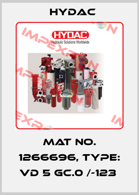 Mat No. 1266696, Type: VD 5 GC.0 /-123  Hydac