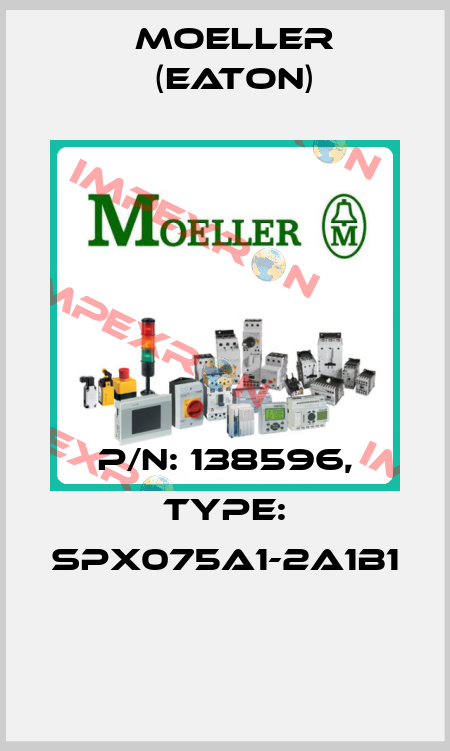 P/N: 138596, Type: SPX075A1-2A1B1  Moeller (Eaton)