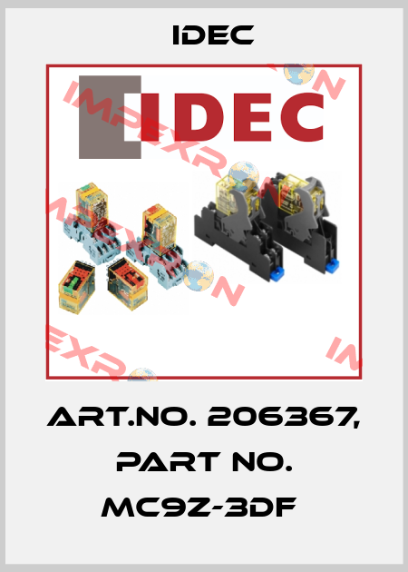 Art.No. 206367, Part No. MC9Z-3DF  Idec