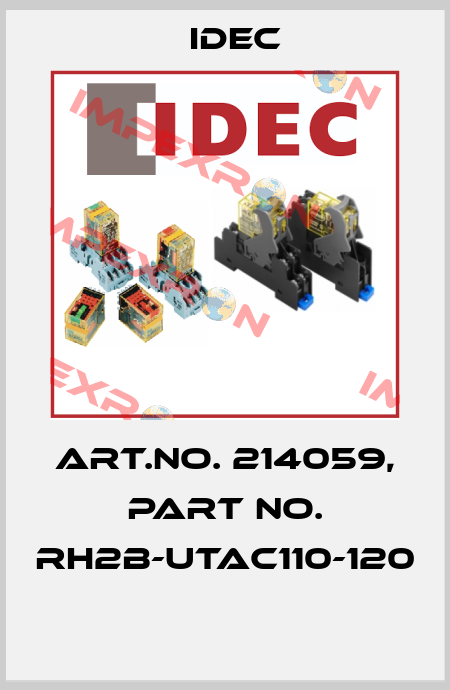 Art.No. 214059, Part No. RH2B-UTAC110-120  Idec