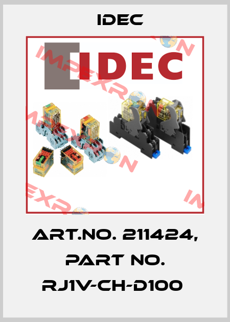 Art.No. 211424, Part No. RJ1V-CH-D100  Idec