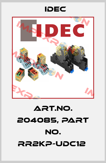 Art.No. 204085, Part No. RR2KP-UDC12  Idec