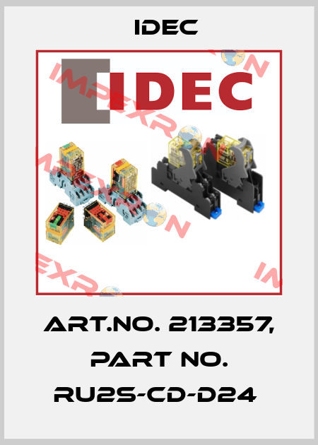 Art.No. 213357, Part No. RU2S-CD-D24  Idec