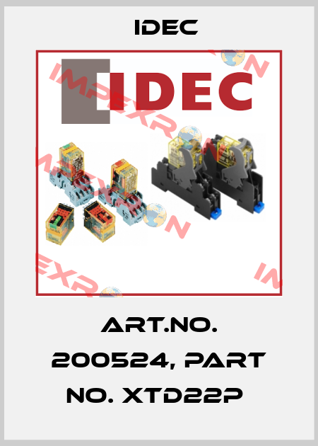 Art.No. 200524, Part No. XTD22P  Idec