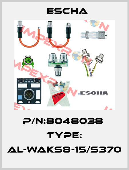 P/N:8048038  Type: AL-WAKS8-15/S370 Escha