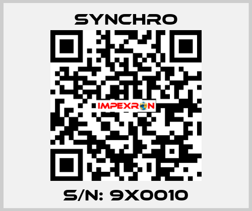 S/N: 9X0010 SYNCHRO