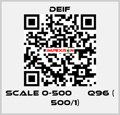 scale 0-500 А ЕQ96 ( ТТ500/1) Deif