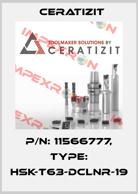 P/N: 11566777, Type: HSK-T63-DCLNR-19 Ceratizit