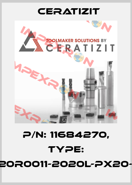 P/N: 11684270, Type: E20R0011-2020L-PX20-2 Ceratizit