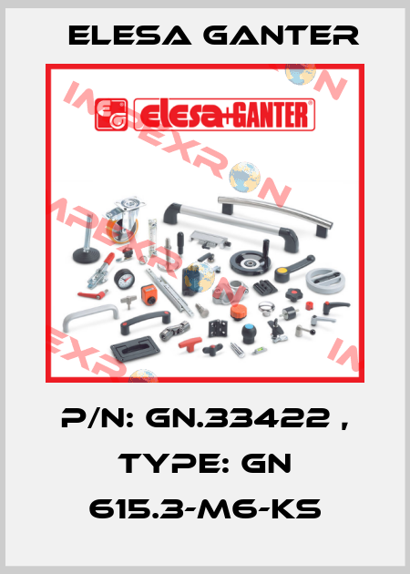 P/N: GN.33422 , Type: GN 615.3-M6-KS Elesa Ganter