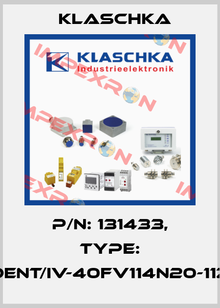 P/N: 131433, Type: SIDENT/IV-40fv114n20-11Z1C Klaschka