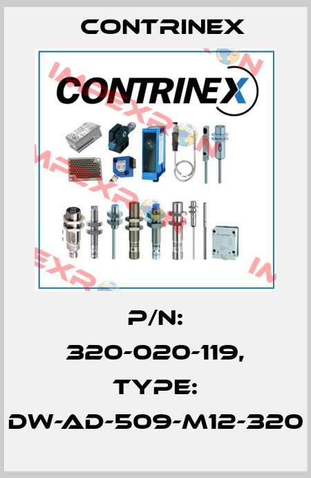 p/n: 320-020-119, Type: DW-AD-509-M12-320 Contrinex