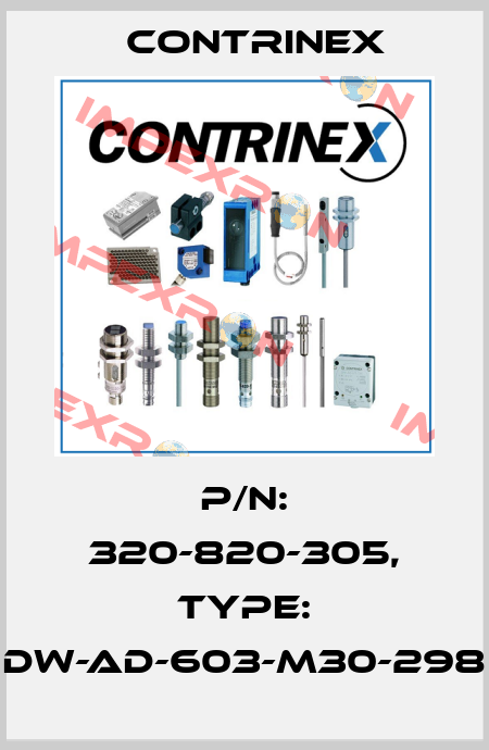 p/n: 320-820-305, Type: DW-AD-603-M30-298 Contrinex