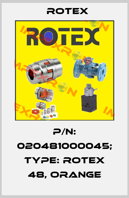 p/n: 020481000045; Type: ROTEX 48, orange Rotex