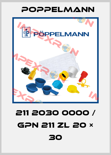211 2030 0000 / GPN 211 ZL 20 × 30 Poppelmann