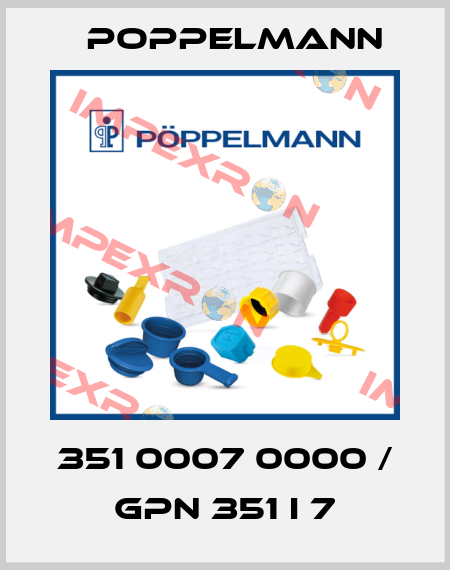 351 0007 0000 / GPN 351 I 7 Poppelmann