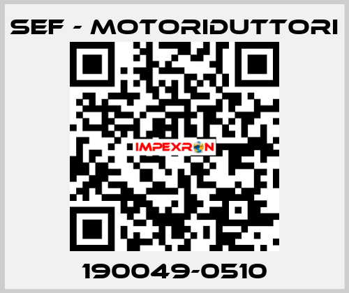 190049-0510 SEF - MOTORIDUTTORI