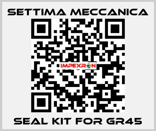 Seal kit for GR45 Settima Meccanica