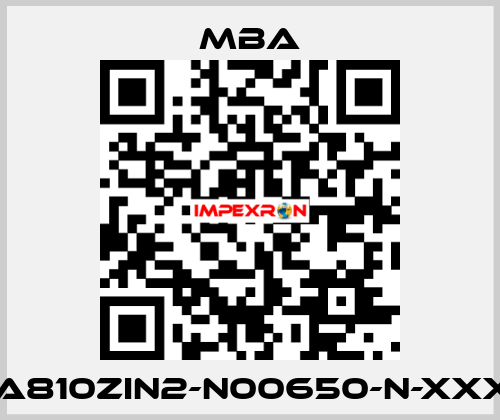 MBA810ZIN2-N00650-N-XXXXX MBA