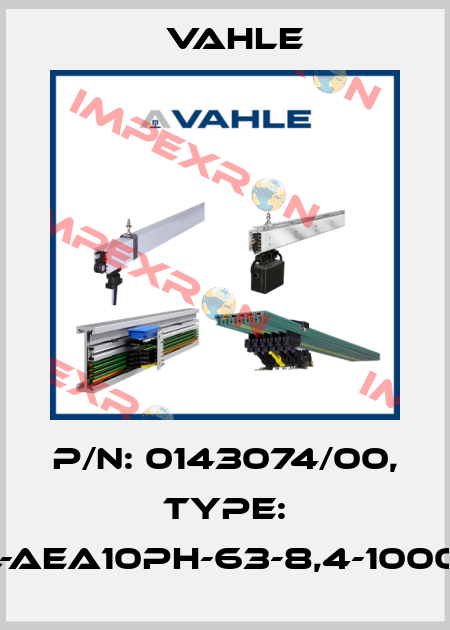 P/n: 0143074/00, Type: AL-AEA10PH-63-8,4-1000-A Vahle