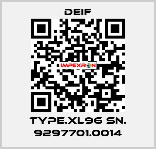 TYPE.XL96 SN. 9297701.0014 Deif