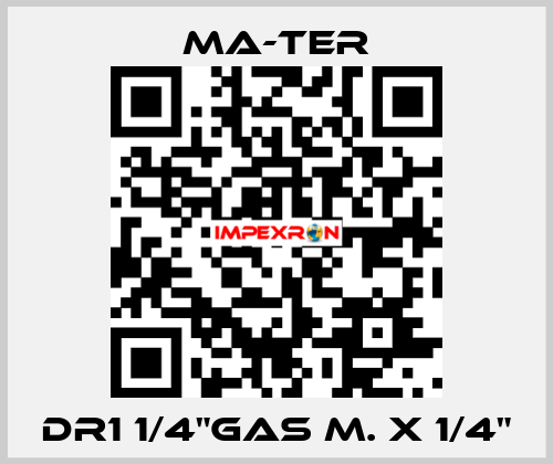 DR1 1/4"gas M. x 1/4" MA-TER