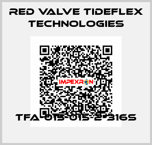 TFA-015-015-2-316S Red Valve Tideflex Technologies