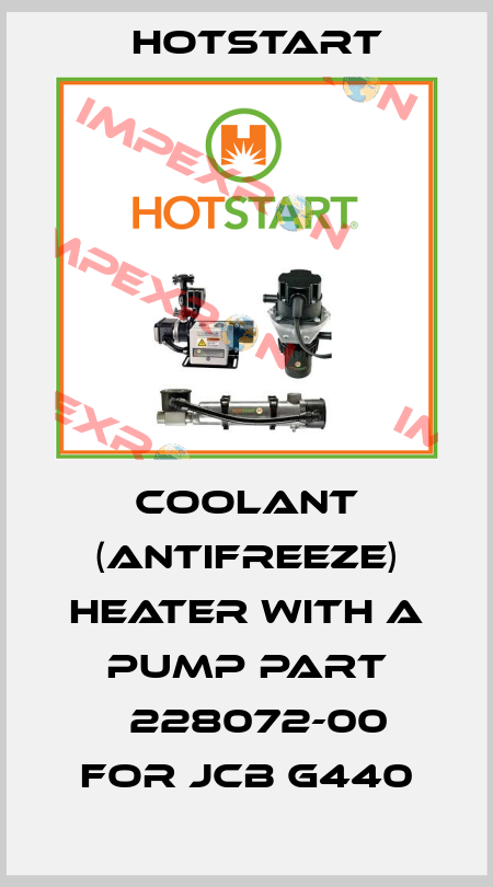 Coolant (antifreeze) heater with a pump Part №228072-00 for JCB G440 Hotstart