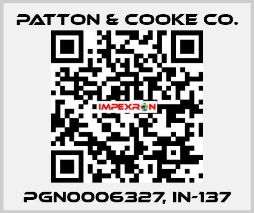 PGN0006327, IN-137 Patton & Cooke Co.