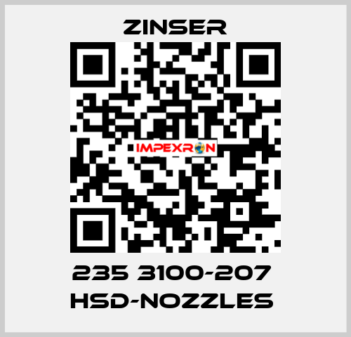 235 3100-207  HSD-nozzles  Zinser