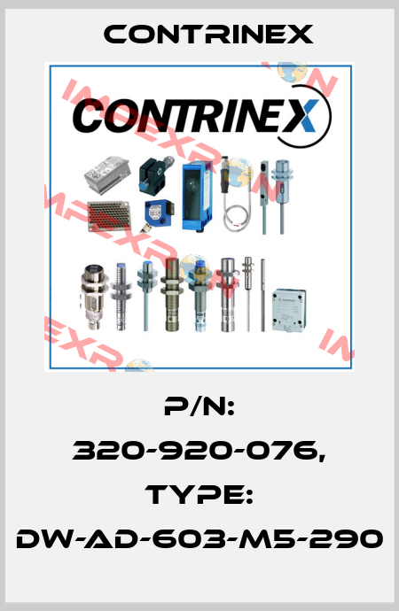 p/n: 320-920-076, Type: DW-AD-603-M5-290 Contrinex
