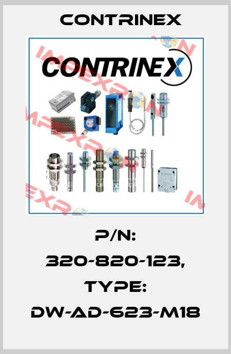 p/n: 320-820-123, Type: DW-AD-623-M18 Contrinex